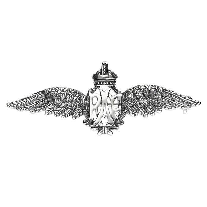 RAF Wings Brooch Badge Solid 925 Sterling Silver 925 Hallmark