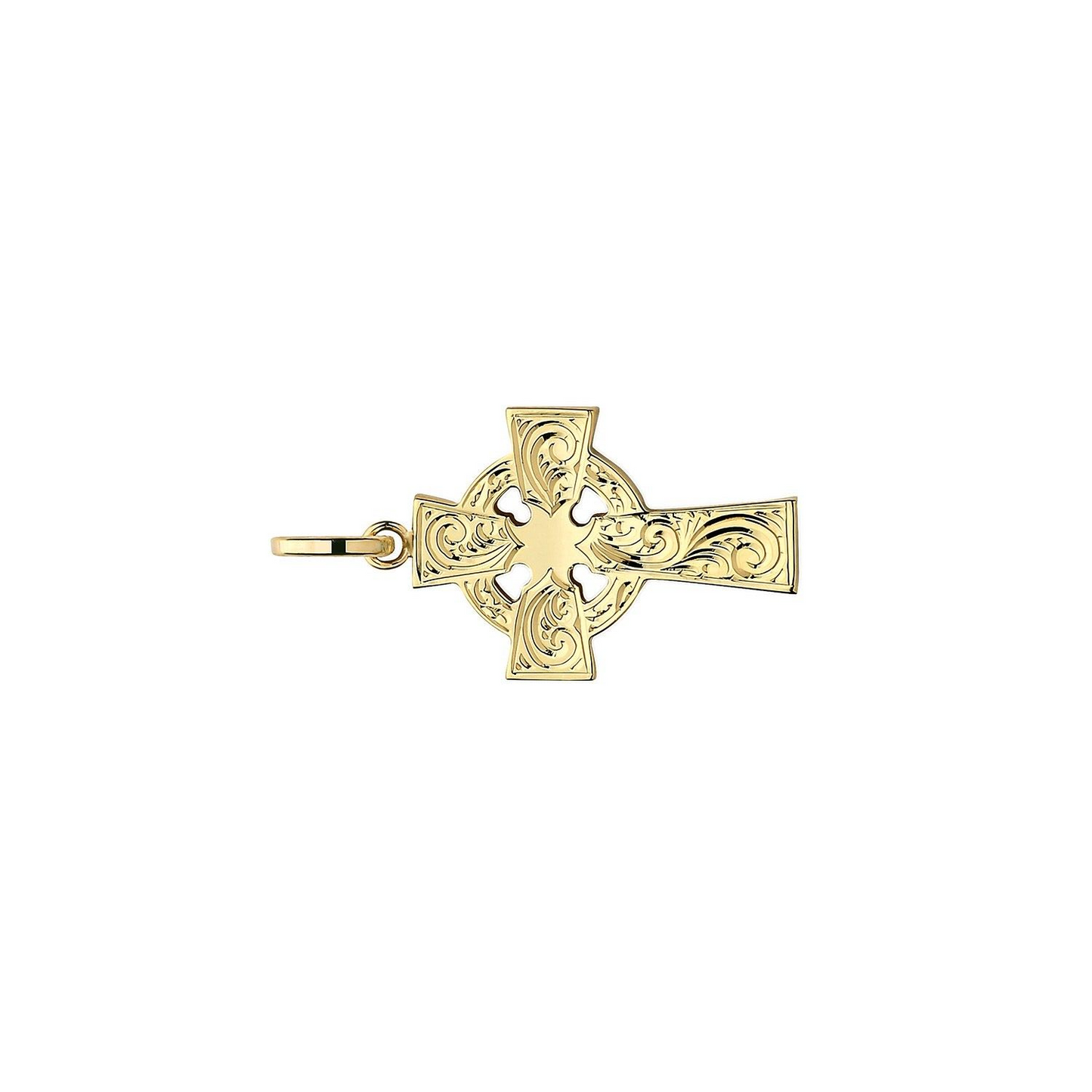 9ct Yellow Gold Cross Pendant Medium 28 x 18mm Religious Christian Christening