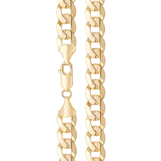 Heavy Yellow Gold Curb Chain 24" Gents 10mm Wide Full Hallmark 61 grams approx.