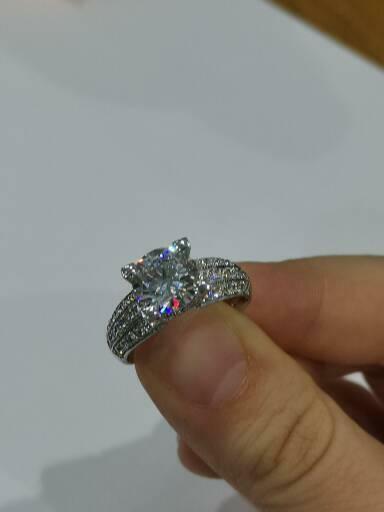 3 Carat Solitaire Ring White Gold Engagement Ring Ladies Dress Cocktail Ring