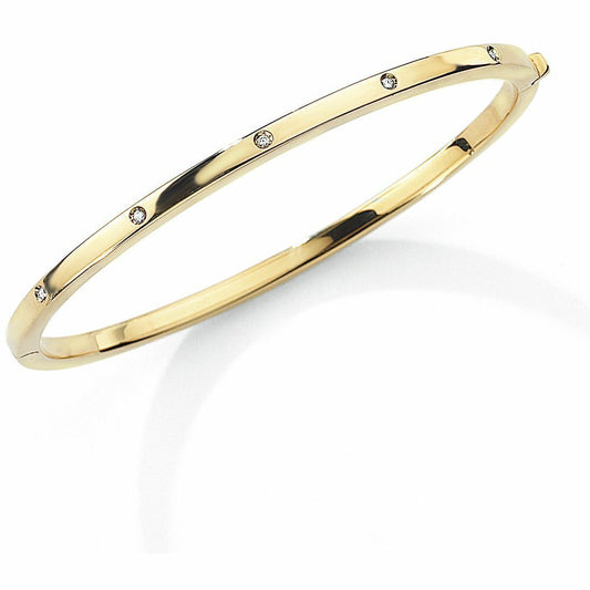 9ct Yellow Gold Diamond Bangle