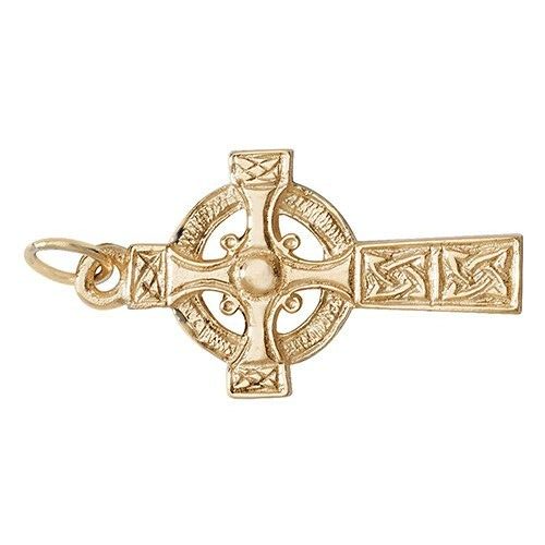 9ct Yellow Gold Celtic Cross Pendant Medium 29 x 16mm Christianity Christening