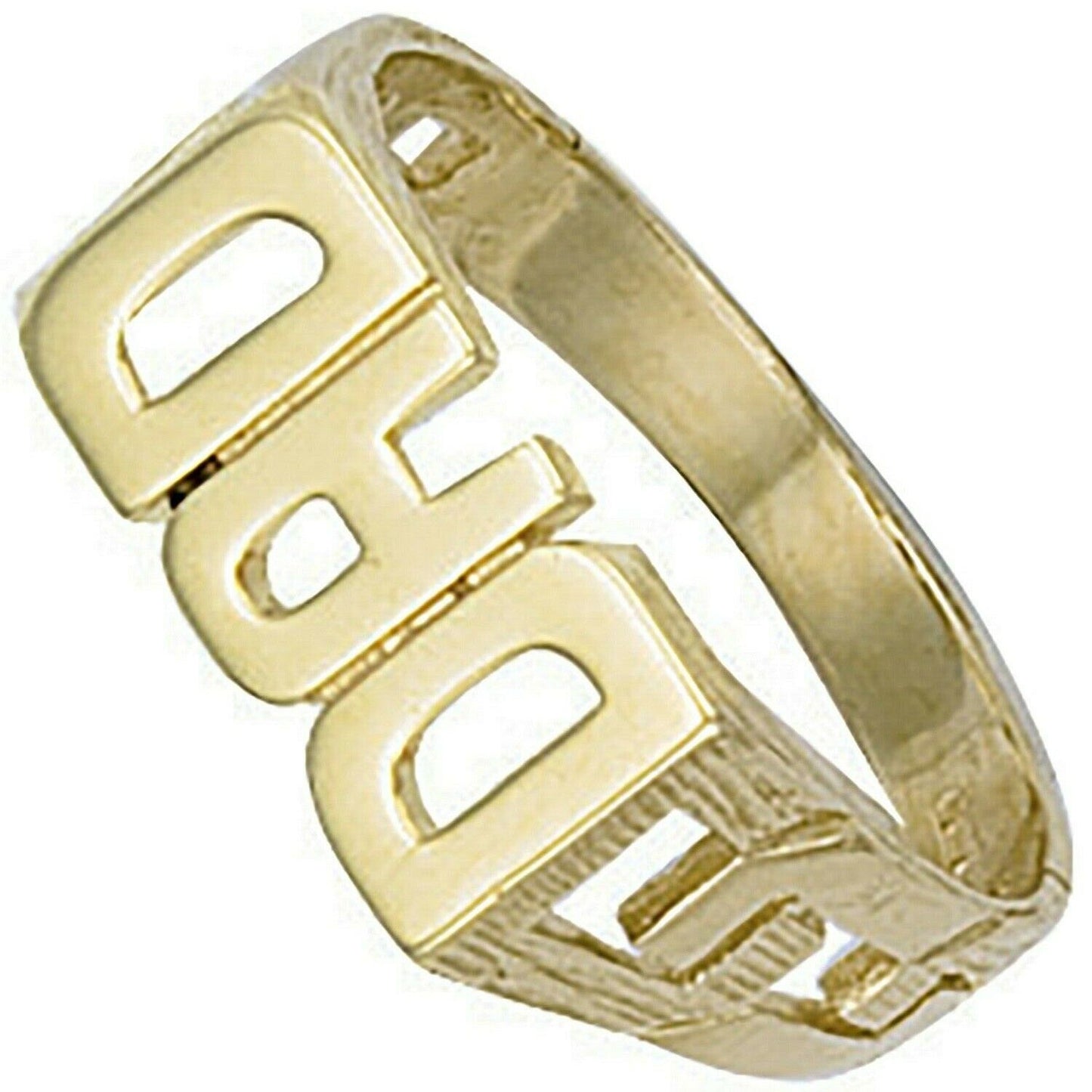9ct Yellow Gold ID Sides DAD Ring Fully Hallmarked