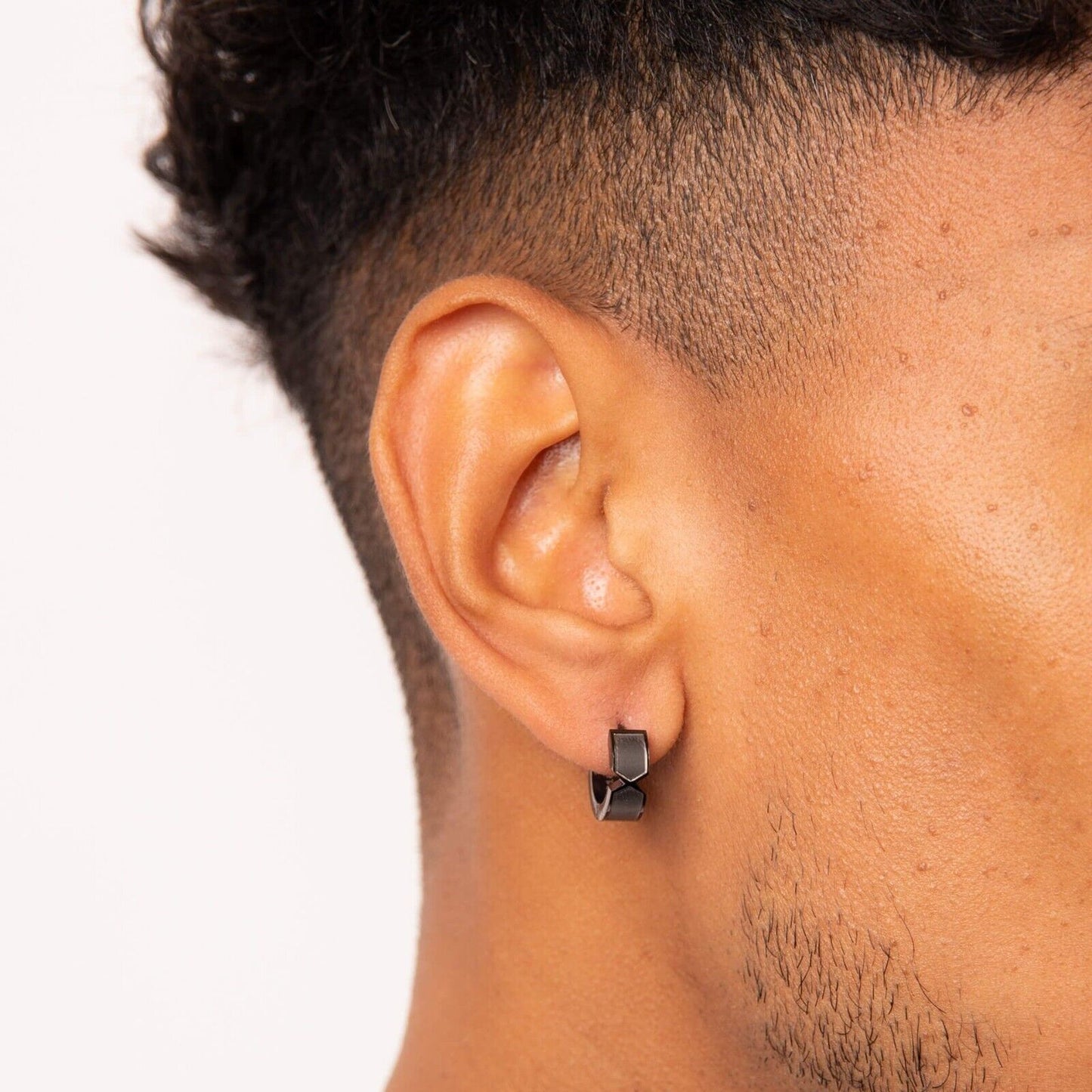 Fred Bennett Gunmetal Plated Chevron Hoop Earrings E6396