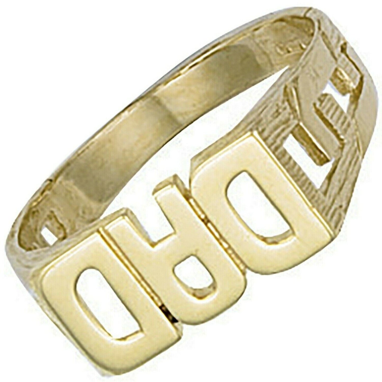 9ct Yellow Gold ID Sides DAD Ring Fully Hallmarked