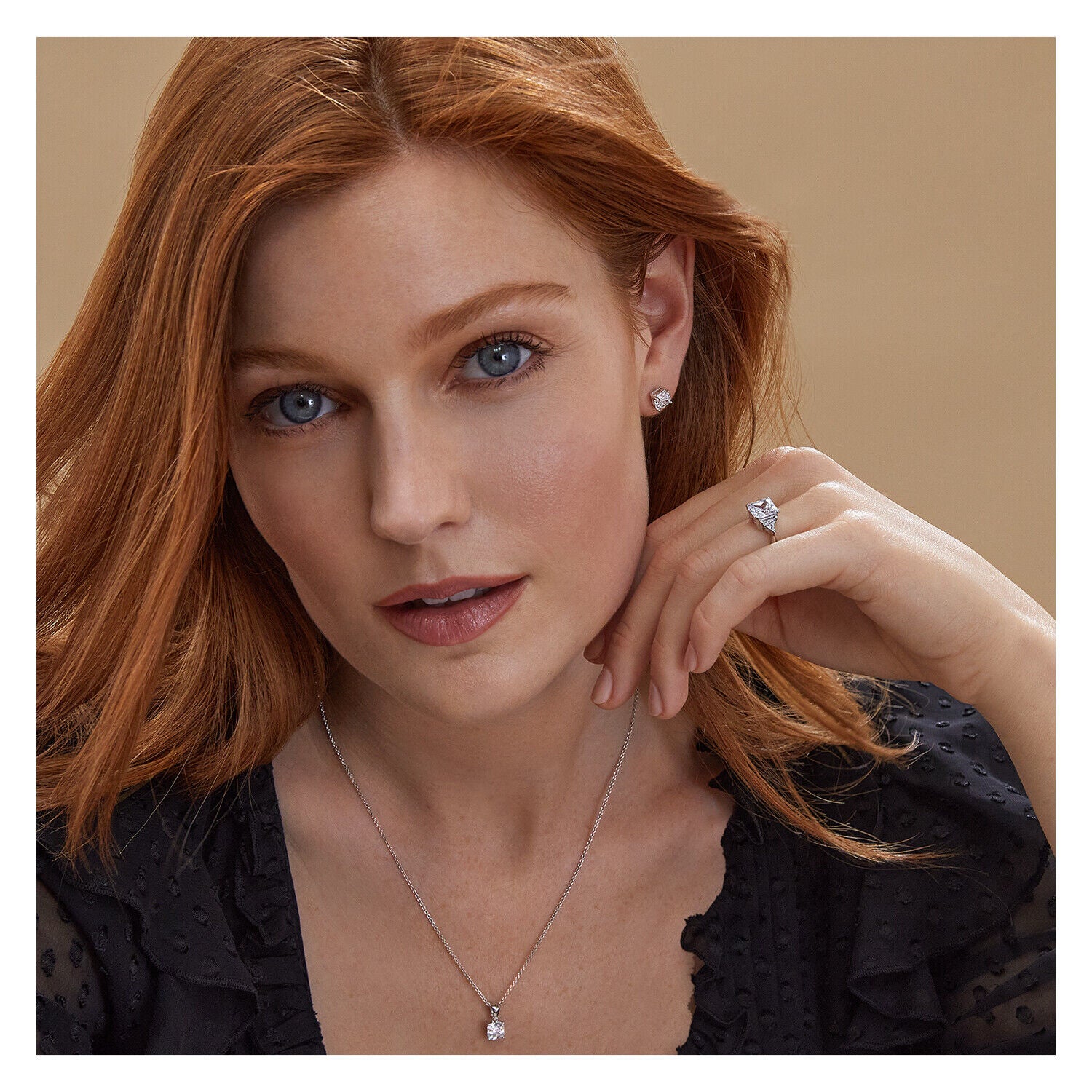 Sterling Silver Trilogy Ring 8mm Asscher Centre Gemstone 4mm Trillion Shoulders