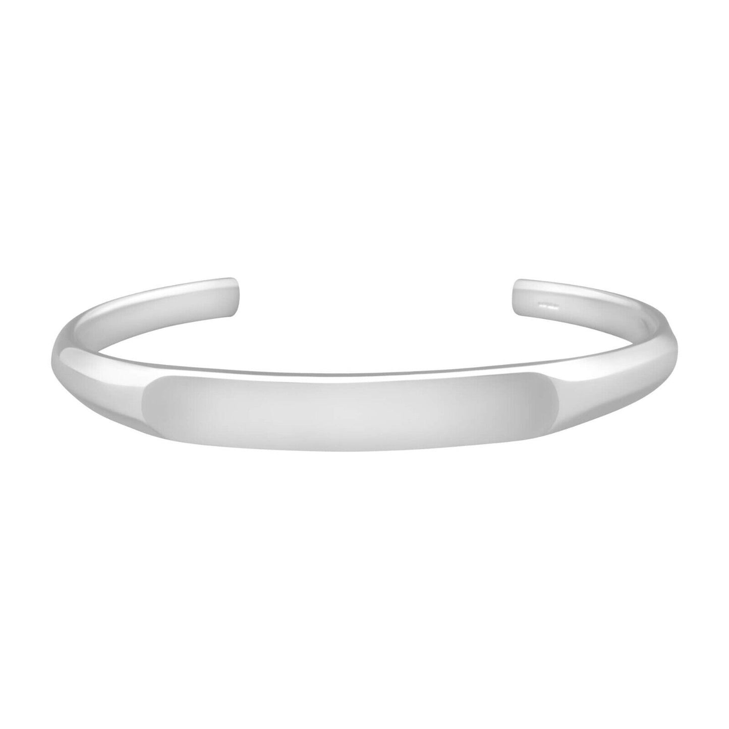 Fred Bennett Flat Top Bangle Solid Sterling Silver Full Hallmark Free Engraving