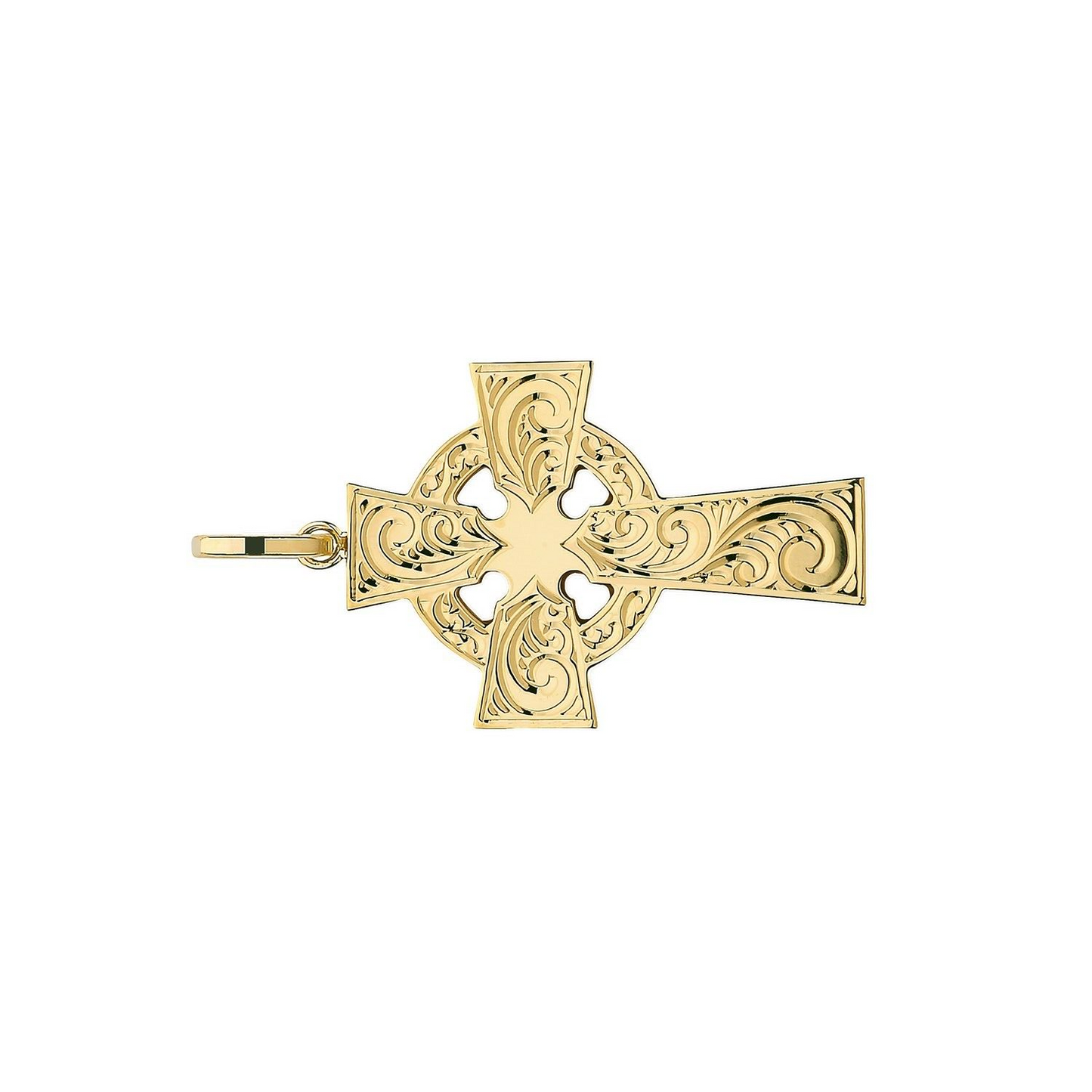 9ct Yellow Gold Cross Pendant Large 35 x 22mm Religious Christian Christening