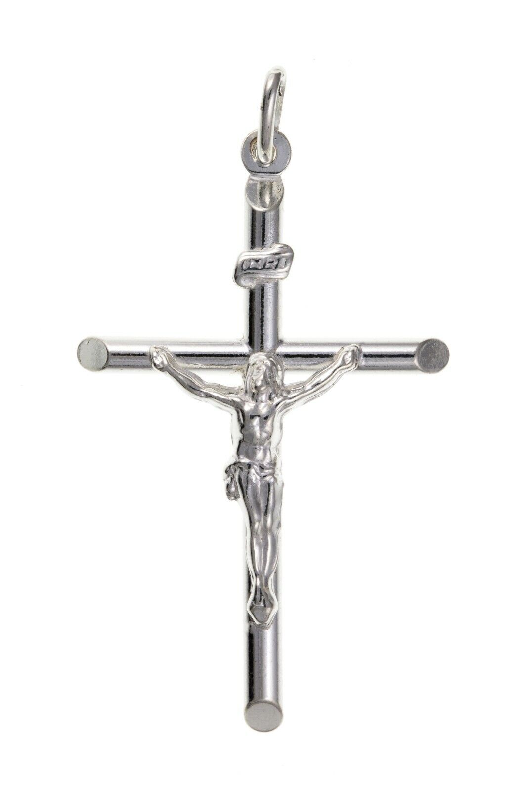 Large Silver Crucifix Pendant Sterling Silver 925 Stamp All Chain Lengths