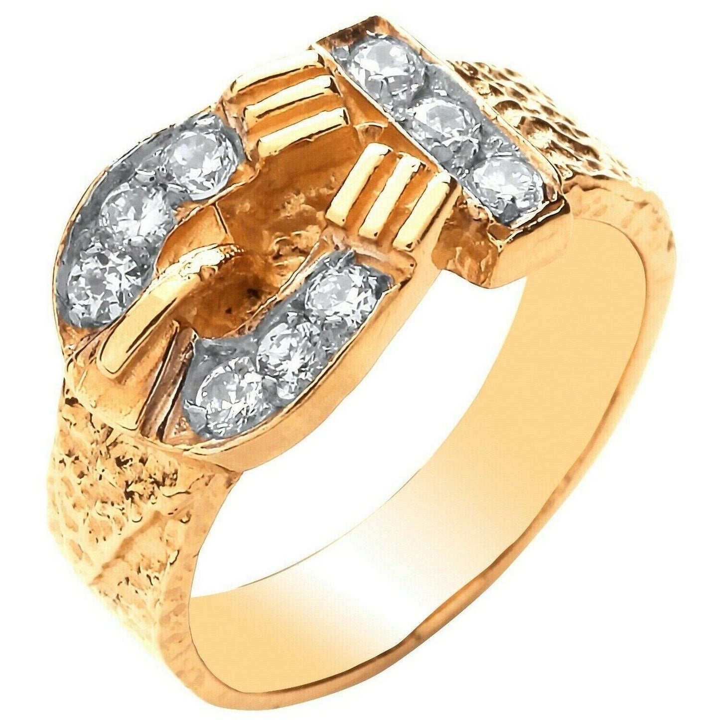 Baby Childs Buckle Ring Solid Yellow Gold Gemstone Hallmarked British Made