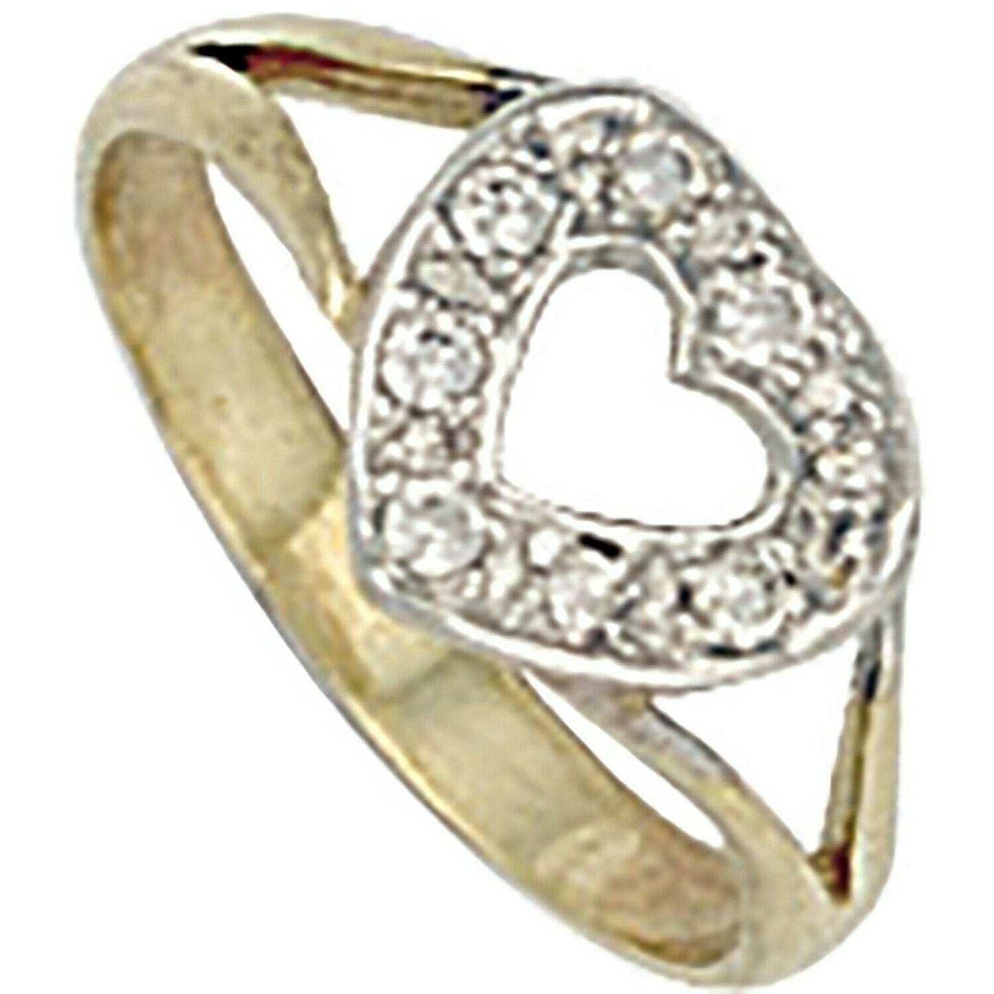 Baby Child's Heart Ring Gemstone Solid Yellow Gold British Made Hallmarked