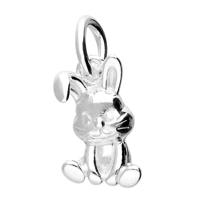 Small Cute Bunny Rabbit Pendant Pendant Solid 925 Sterling Silver