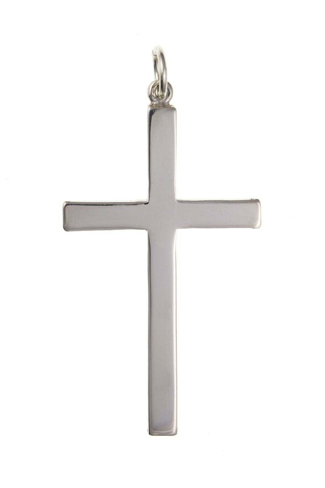 Sterling Silver Large Plain Cross Pendant 925 Hallmark 22 x 36mm