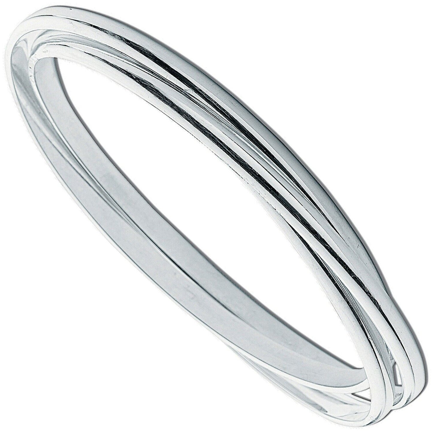 Silver Russian Wedding Bangle British Made Full Hallmark Heavy Weight Boxed