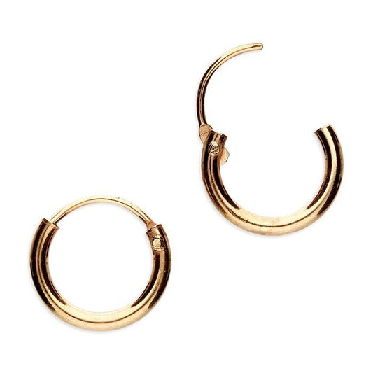 Men's Hoop Earring Micro Huggie Hoop Single Earring Rose Gold on 925 Silver