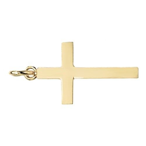 9ct Yellow Gold Cross Pendant 25x14mm Medium Religious Christianity Christening