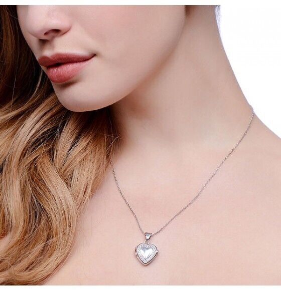 Sterling Silver Heart Locket 16 - 18" Chain Luxurious Packaging Hallmarked