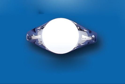 Signet Ring Solid Sterling Silver Ladies Plain Oval