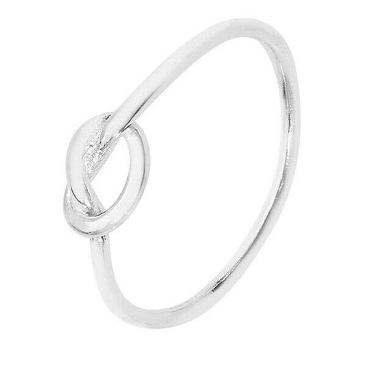Love Knot Ring Sterling Silver 925 hallmark Size J - R British Made