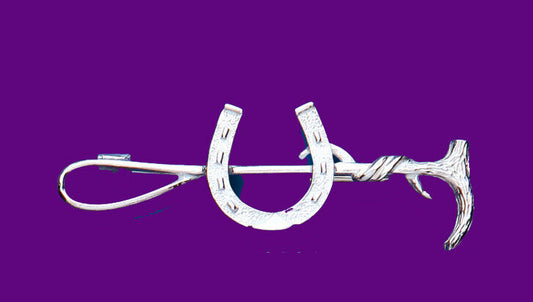Sterling Silver Horseshoe Brooch 925 Hallmark Brand New Equestrian Gift