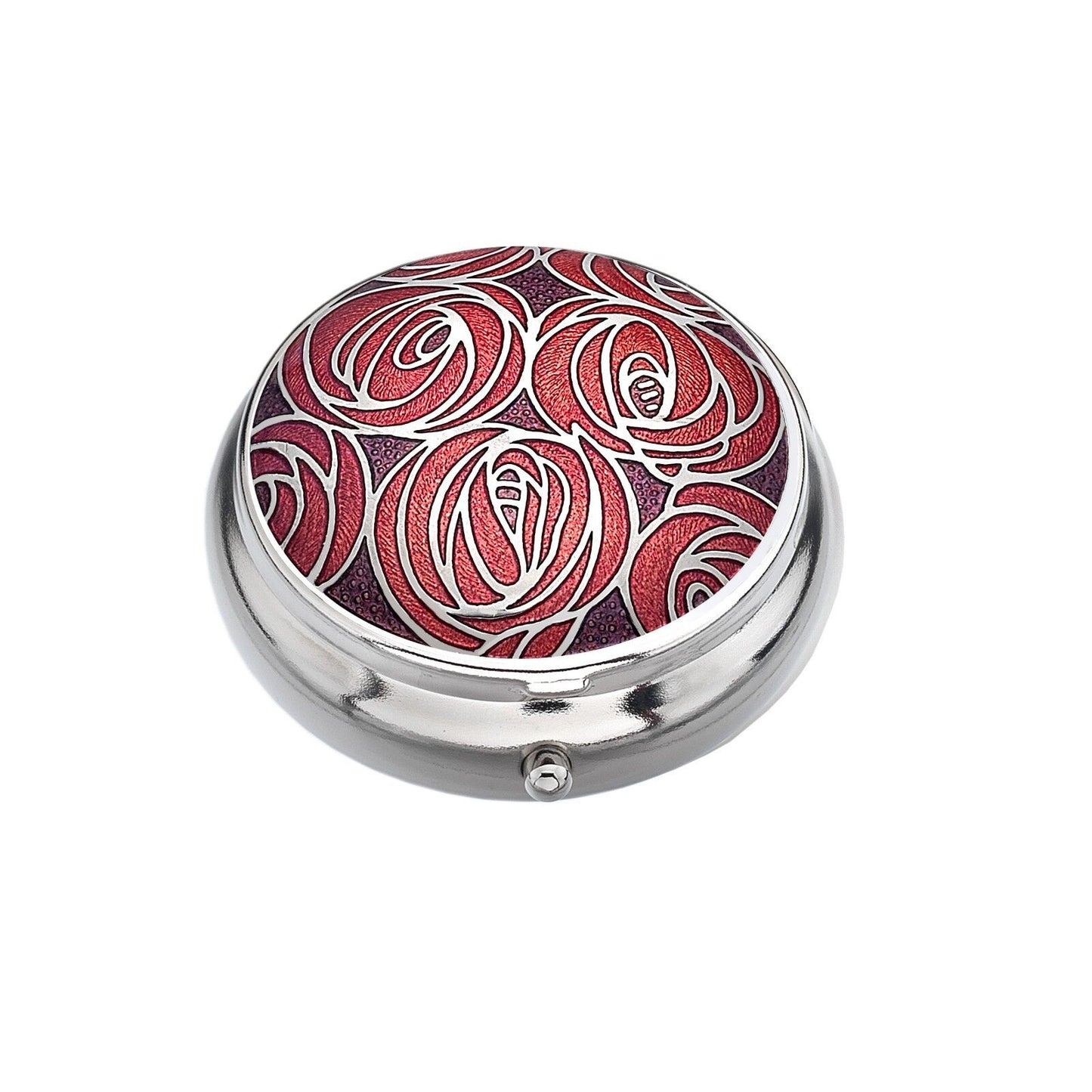 Pill Box Silver Plated Mackintosh Multi Rose Red Brand New and Boxed