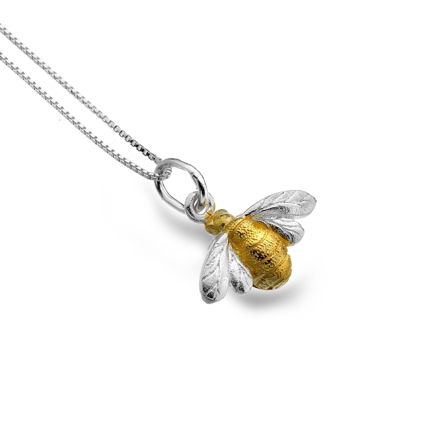 Golden Bumblebee Pendant Sterling Silver 925 Hallmark All Chain Lengths