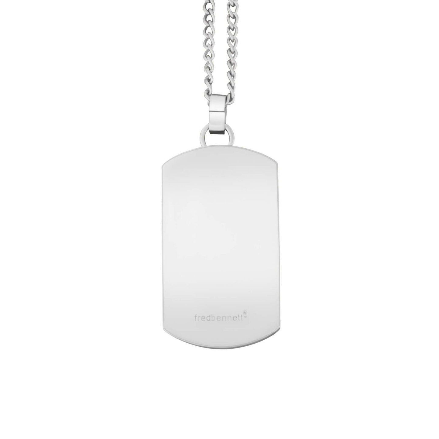 Fred Bennett Dog Tag with Natural Black Onyx 55cm N4546B Free Engraving