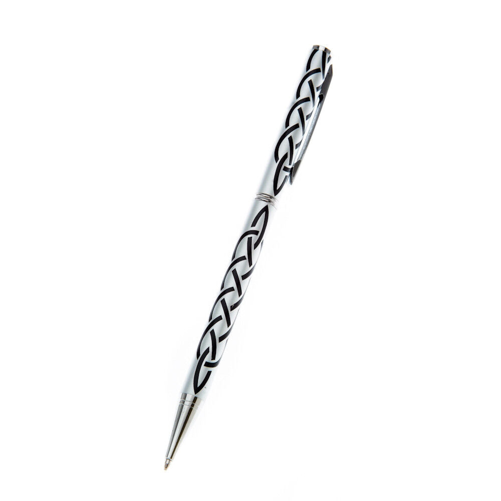 Ballpoint Pen Silver Plated Celtic Knot Black Ink Brand New Boxed