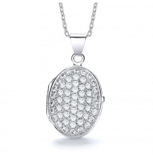 Sterling Silver Oval Locket 16 - 18" Chain Luxurious Packaging 925 Hallmarked