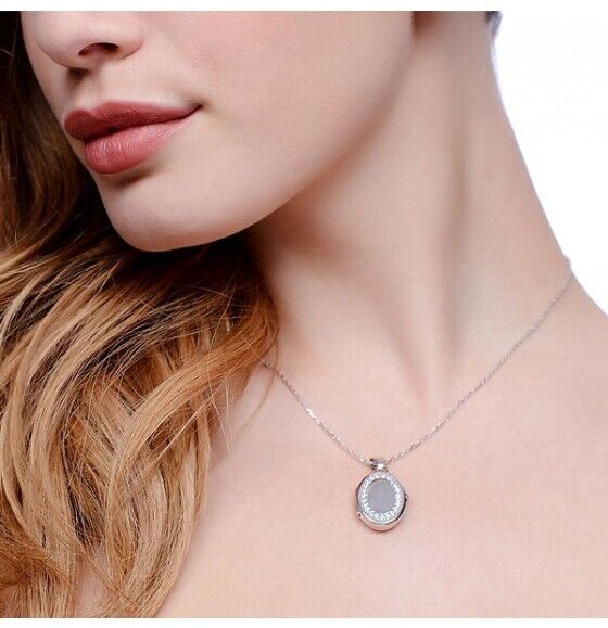 Sterling Silver Oval Locket 16-18" Chain Luxurious Packaging 925 Hallmark