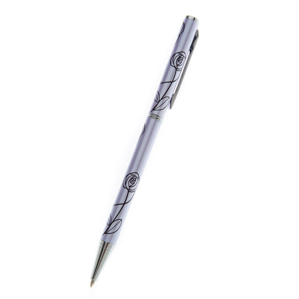 Mackintosh Ballpoint Pen Silver Plated Rose Leaf Brand New Boxed Various Colours