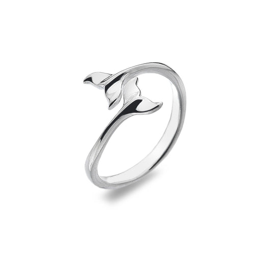 Solid Silver Whales Tail Ring Sterling 925 Stamped Size K - S Brand New Gift