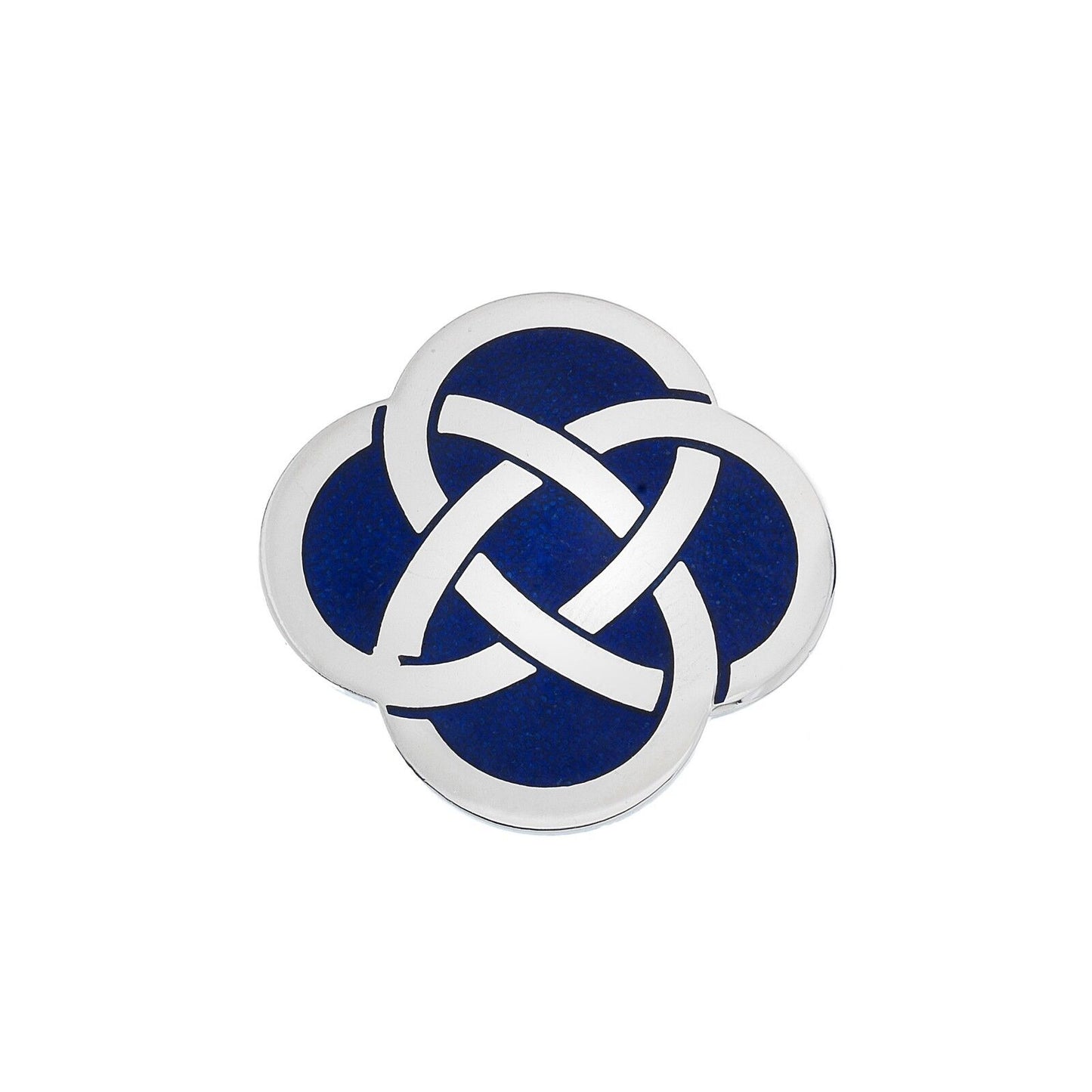 Celtic Knot Blue Brooch Silver Plated Brand New Gift Packaging