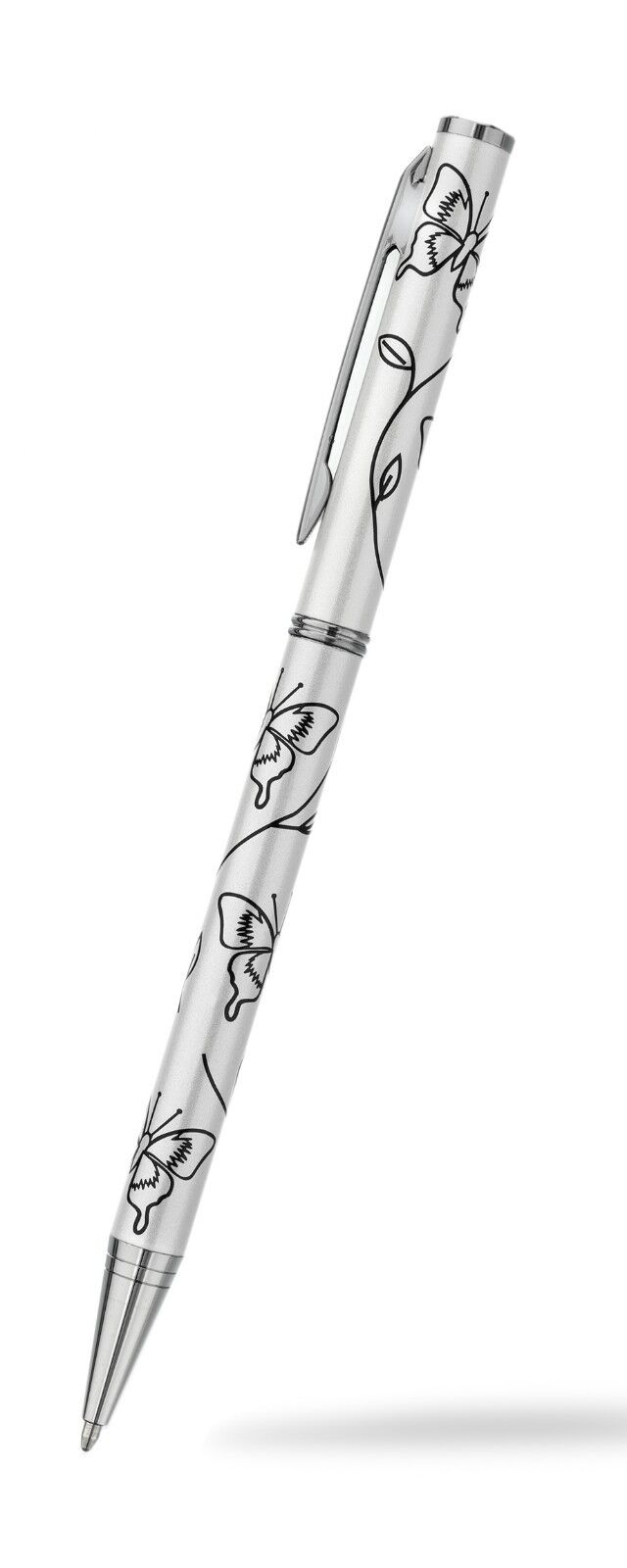 Butterfly Ballpoint Pen Silver Plated Black Ink Brand New Boxed Various Colours