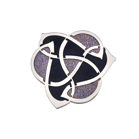 Celtic Archibold Knox Brooch Silver Plated Purple Brand New Gift Packaging