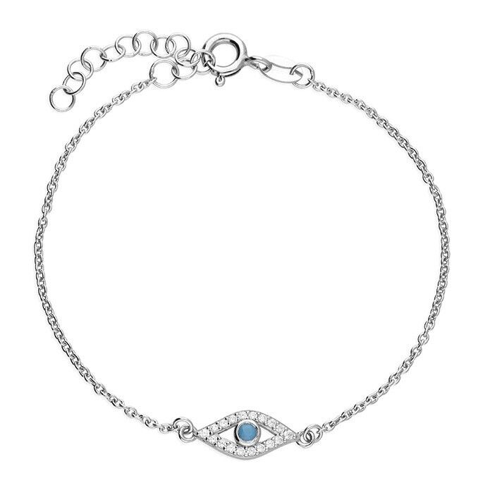 Evil Eye Bracelet Turquoise Ladies Bracelet 925 Solid Sterling Silver