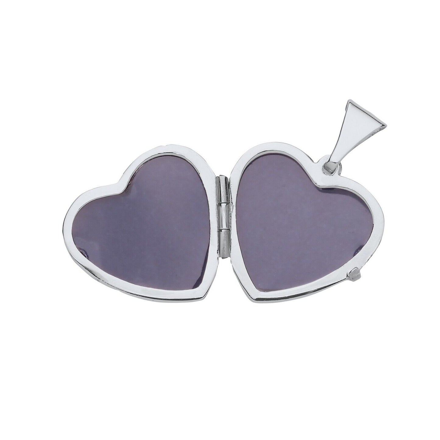 Silver Engraved Heart Locket Large 28mm Solid Sterling Silver All Chain Lengths