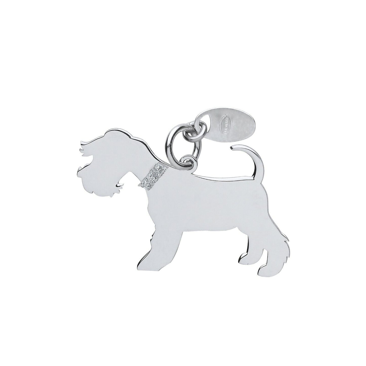 Silver Schnauzer Dog Pendant Solid Silver 925 Stamp Pet Jewellery 14-24" Chain
