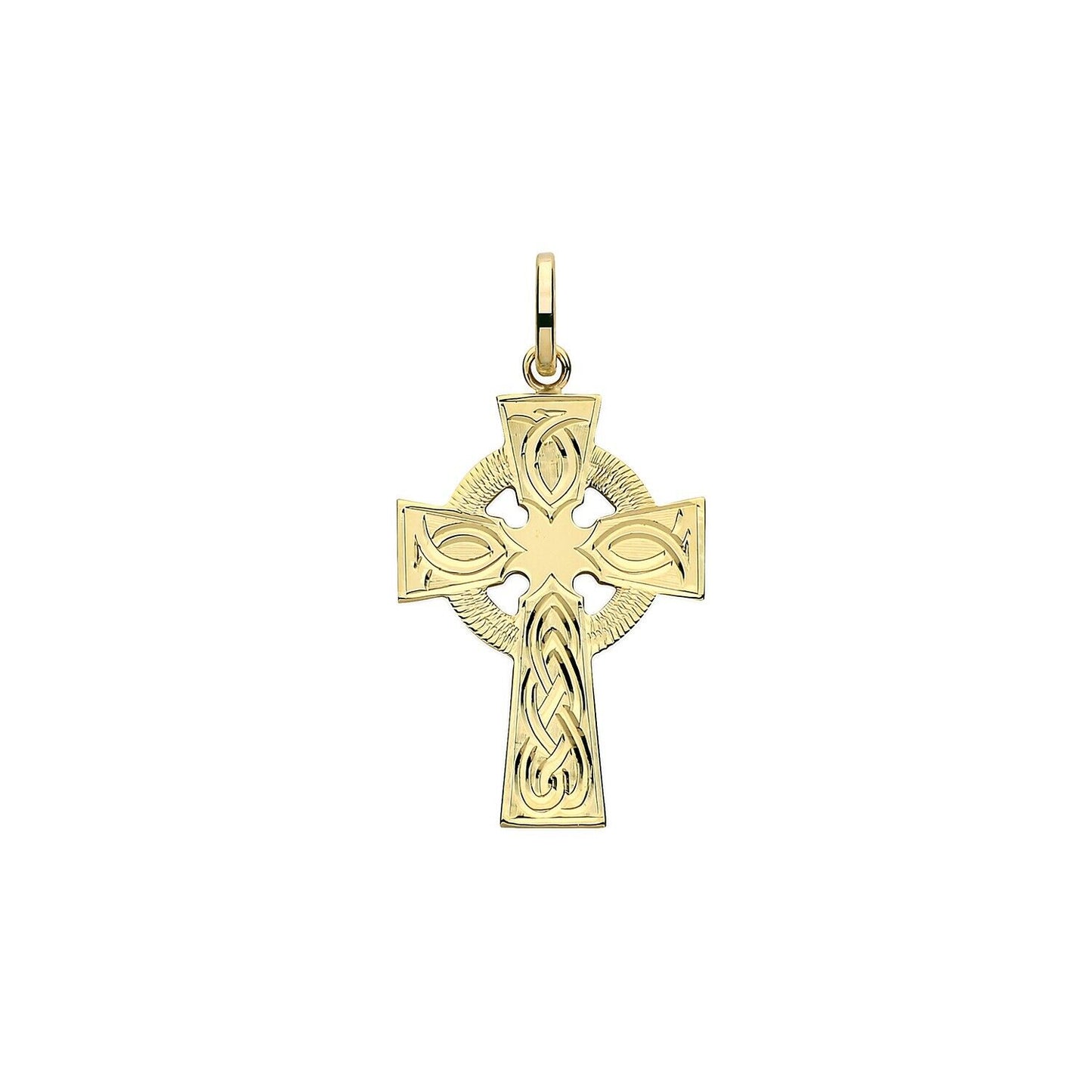 9ct Yellow Gold Cross Pendant Medium 27 x 18mm Church of England Anglican