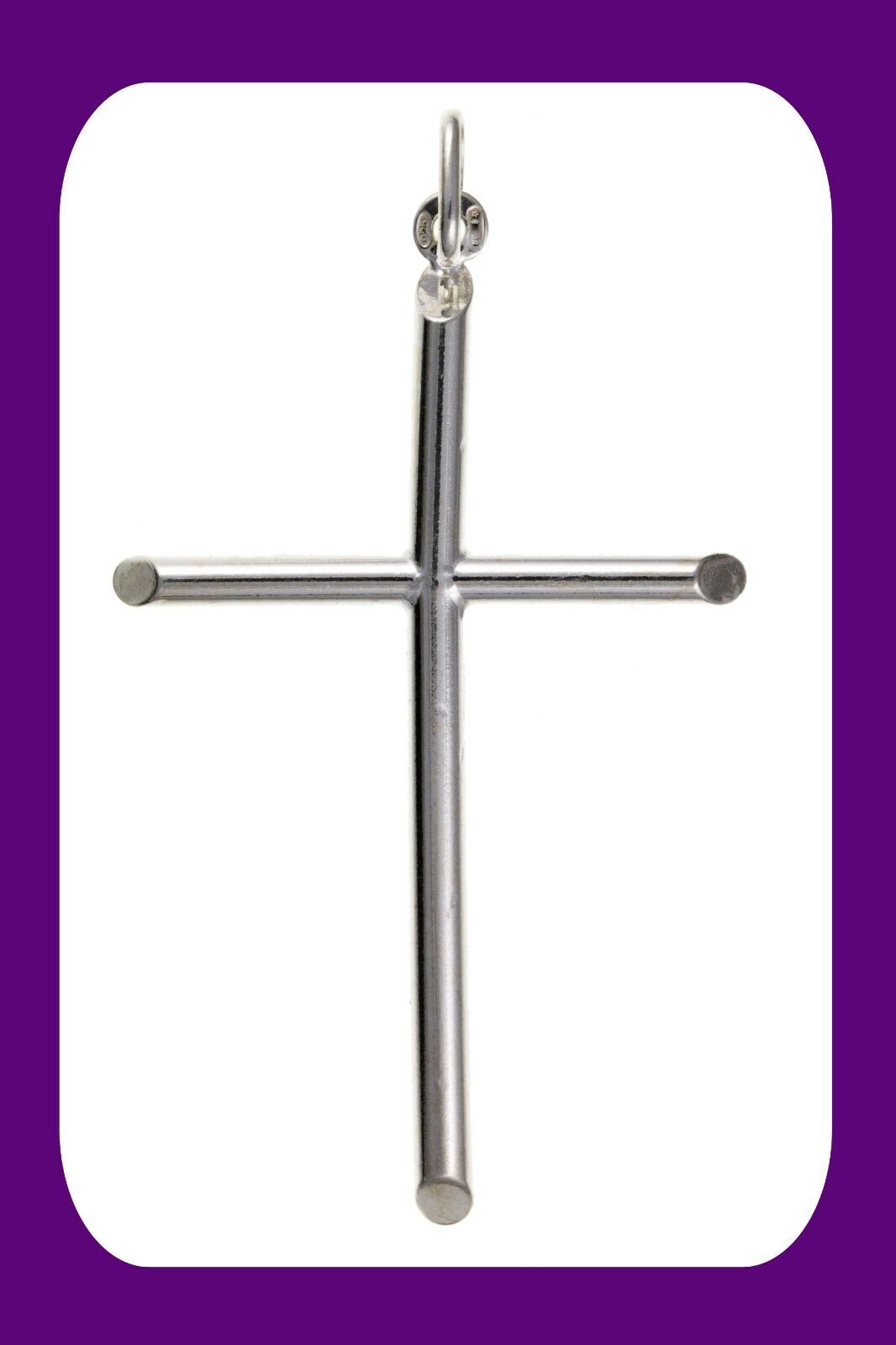Sterling Silver Extra Large Cross Pendant 925 Hallmark 50 x 31mm