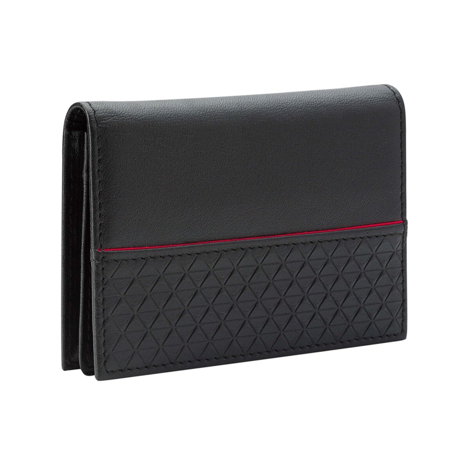 Fred Bennett Black Recycled Leather Card Holder Free Laser Engraving W017