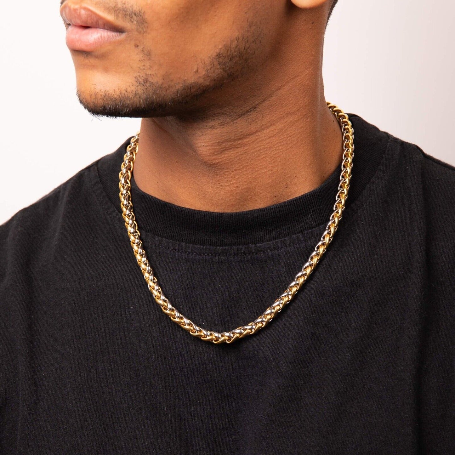 Fred Bennett Two Tone Spiga Link Necklace 56cm N4584