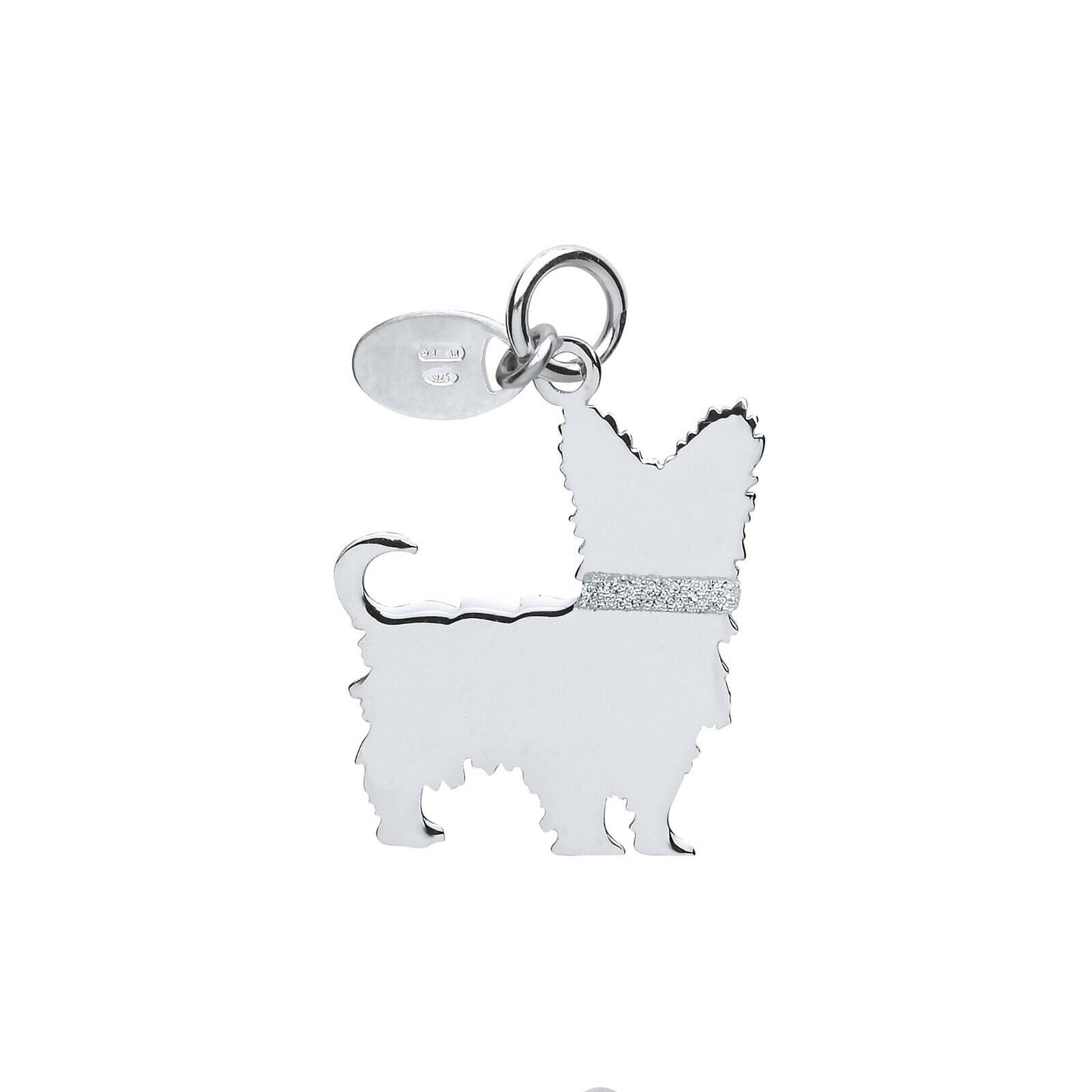 Yorkshire Terrier Dog Pendant Solid Silver 925 Stamp Pet Jewellery 14-24" Chain
