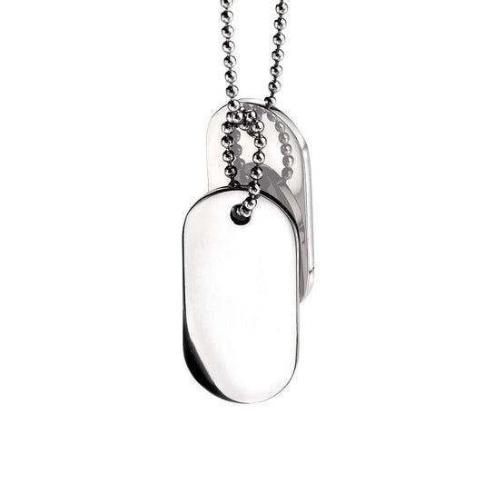 Fred Bennett Double Oval Dog Tag Necklace 56cm N2686 Free Engraving