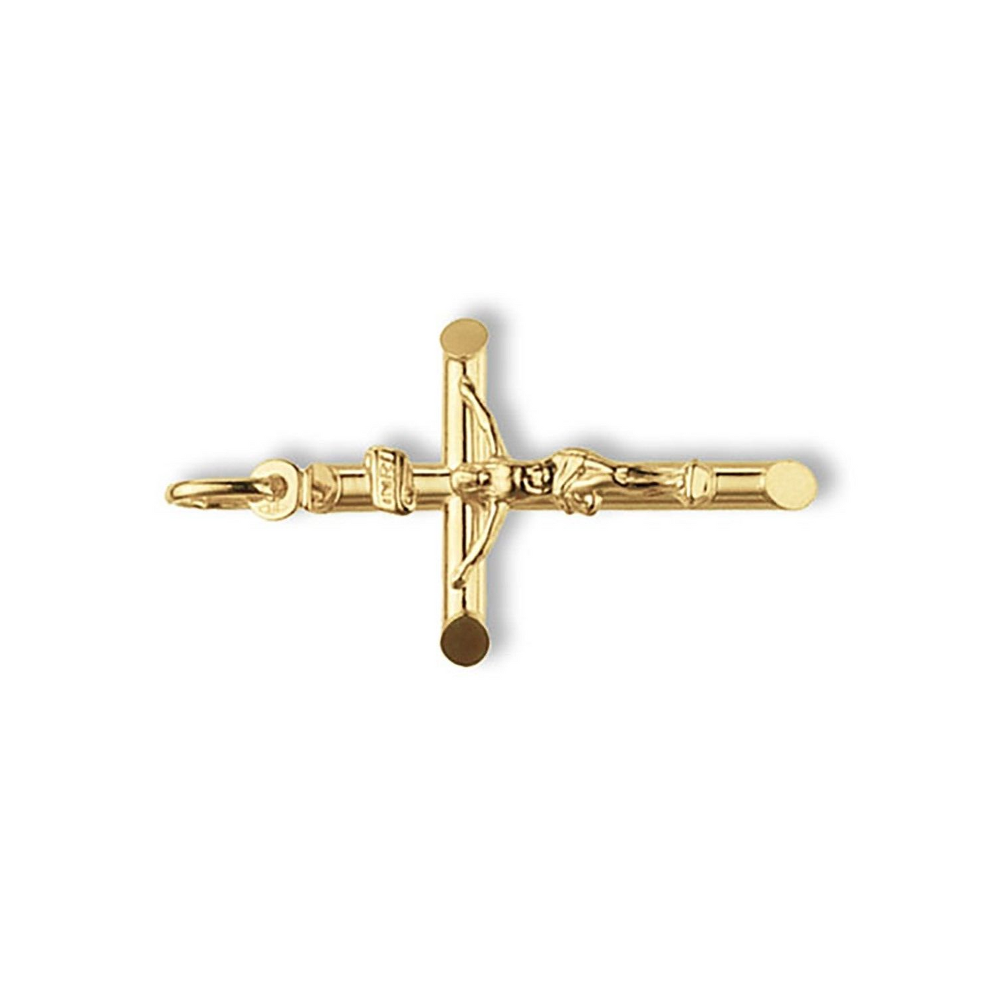 9ct Yellow Gold Crucifix Cross Pendant Medium 37 x 21mm Christening Communion