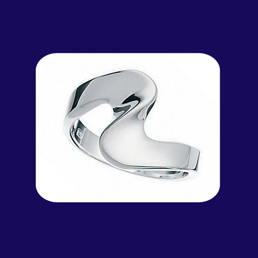 Ladies Silver Twist Ring 925 Hallmark