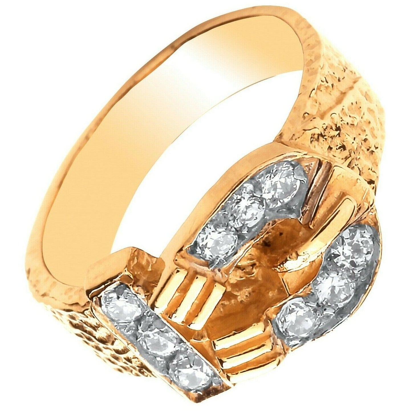 Baby Childs Buckle Ring Solid Yellow Gold Gemstone Hallmarked British Made