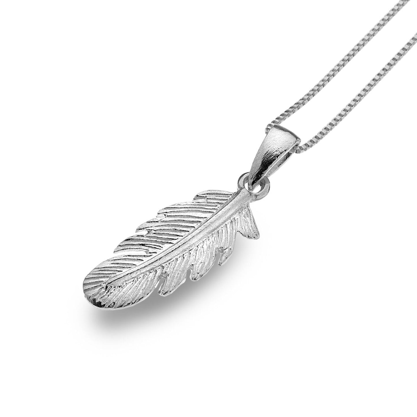Feather Pendant Sterling Silver 925 Hallmarked All Chain Lengths