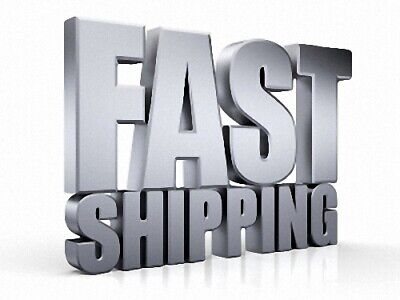 Fast shipping text in bold silver 3D letters on a white background