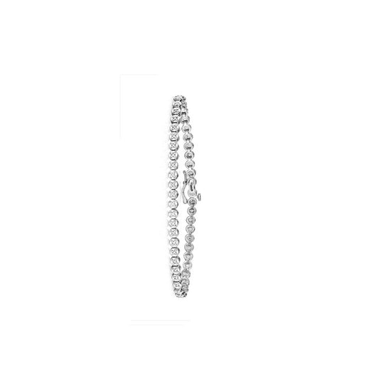 Diamond Tennis Bracelet 9ct White Gold 0.25ctw Real Diamonds